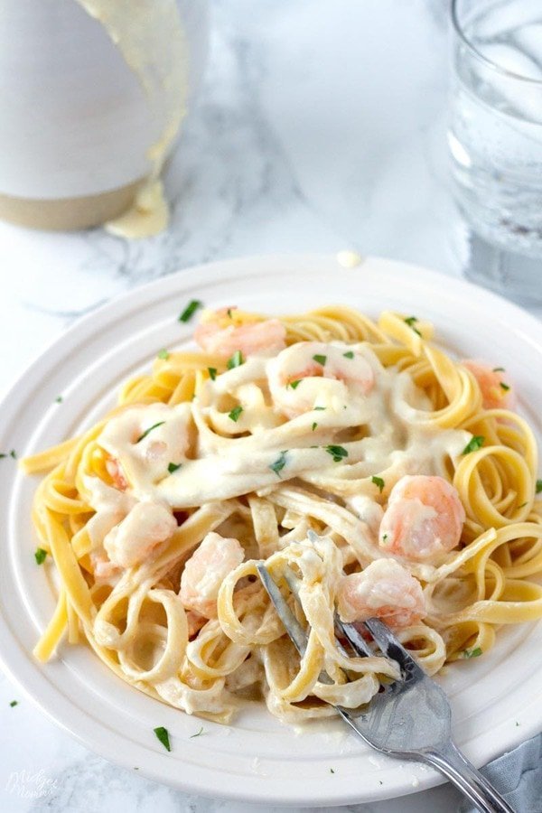 Shrimp Alfredo --------------------------- $18.50